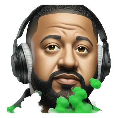 Dj khaled with green smoke sticker