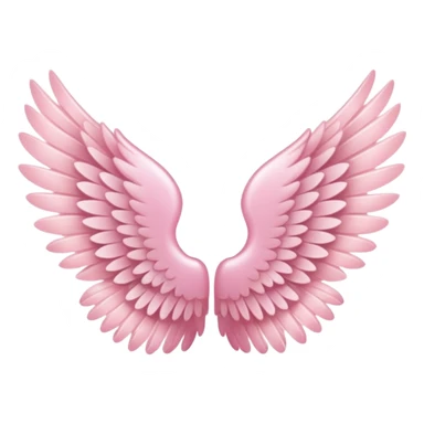 Tiny mini soft pink angel wings sticker