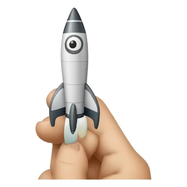 rocket puts finger to lips sticker