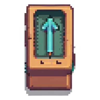 document with an arrow pointing outward shareable pixel art sticker