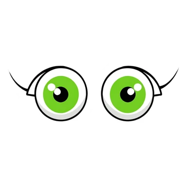 pink green eyeballs sticker