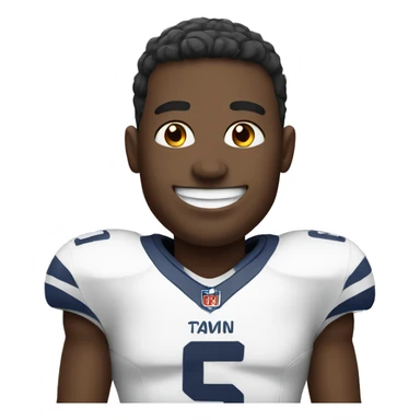 smiling football player sticker