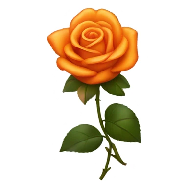 rose with orange petals and dark orange bow sticker