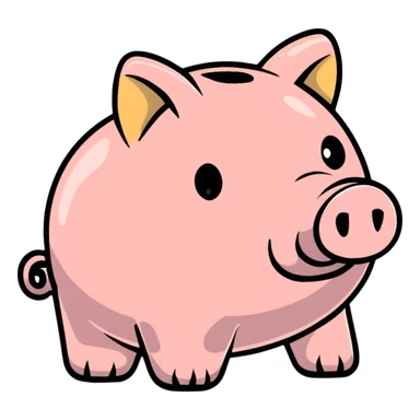 piggy bank representing savings sticker