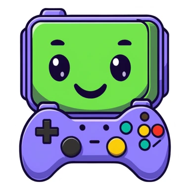 gaming emoji holding a console controller sticker