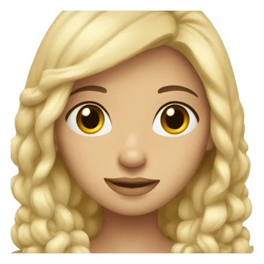 Cozy blond girl with dark eyes sticker