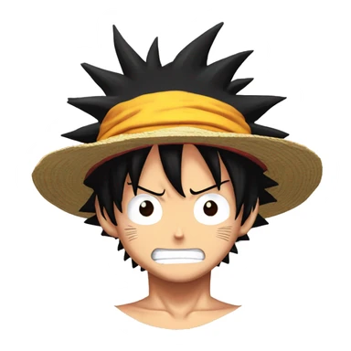 luffy gear 5th hair sticker