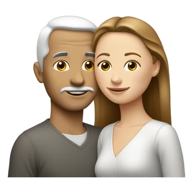 Deux personnes qui s’embrassent blanche de peau sticker