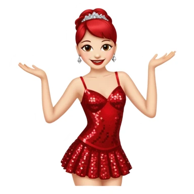 cabaret dancer in red sticker