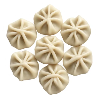 Dumplings on a white plate sticker