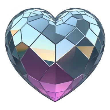 disco ball in shape of a heart sticker
