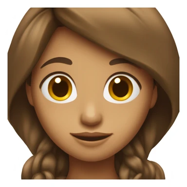 Menina de cabelo liso castanho morena sticker