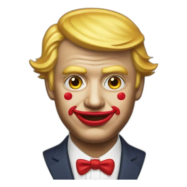 donald trump in clown makeup sticker