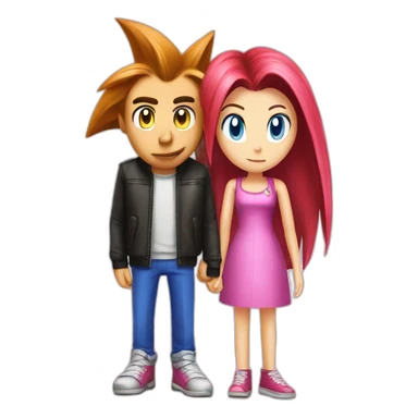 sonic and amy sticker