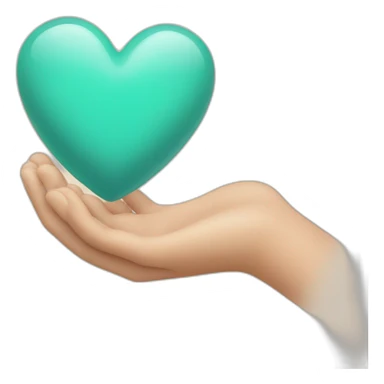 Heart whit hand sticker