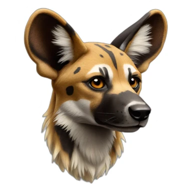 african wild dog sticker