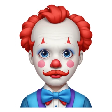 Sad clown sticker