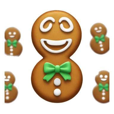 make a gingerbread man with a bow sticker