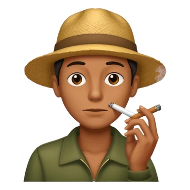 Weed smoking a blunt sticker