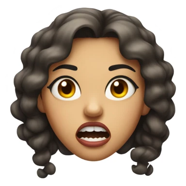 Girl snarling  sticker