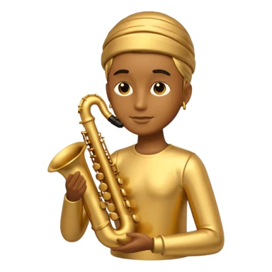 musician statue gold sticker
