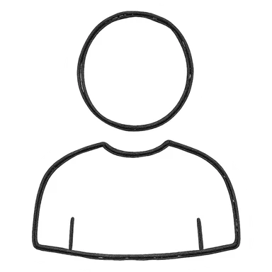 hand drawn outlined man icon sticker