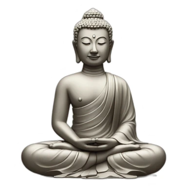 Meditación buddhist zen statue sticker