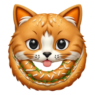 Simit yiyen kedi sticker