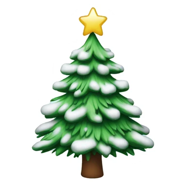 christmas tree with snow sticker