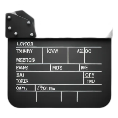 movie clapper sticker