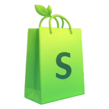glowing Shopify logo sticker