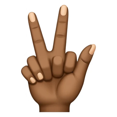 A black hand and the thumb, index and middelfinger are stretched (to say yvl) sticker