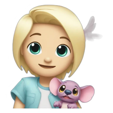 Stitch et angel sticker