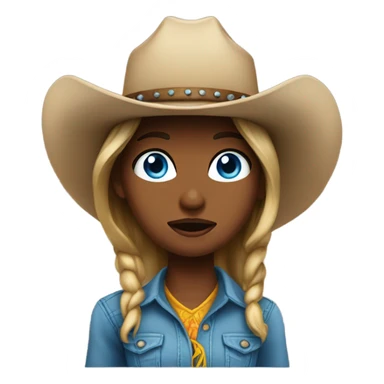 Cowgirl that is blamed and blue eyes  sticker