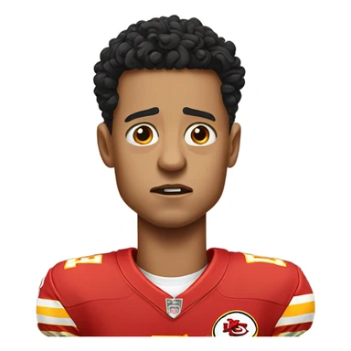 Patrick Mahomes crying to a ref sticker