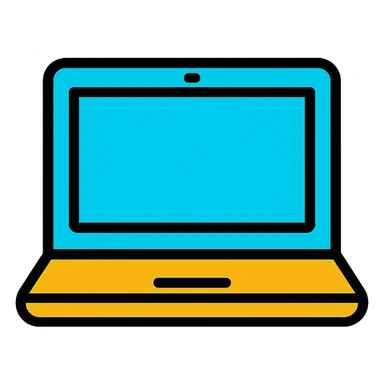 laptop icon, simple and modern sticker
