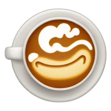 cup of coffee with a pattern on the foam sticker