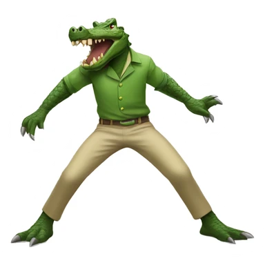 Crocodile whipping tale  sticker
