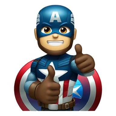 Captain america standing with thumbs up sticker