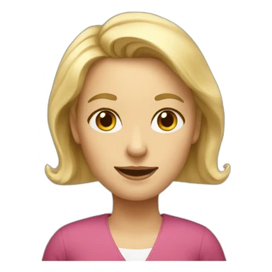 Blonde middle aged kindergarten teacher sticker