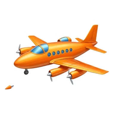 Orange plane taking off to the left side sticker