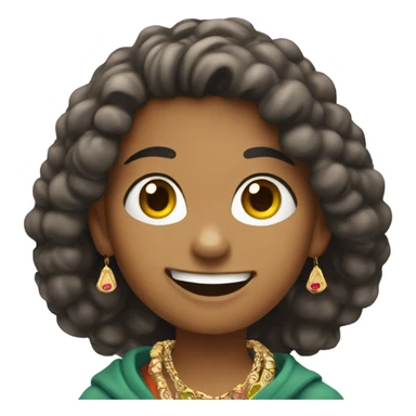 smiling girl outdoors with jewelry eating burrito sticker