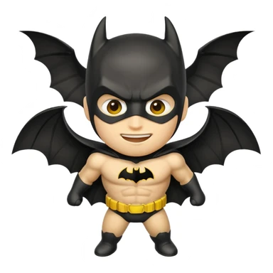 Batman emoji plzz give me wings alsi with this face like sticker
