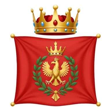 peux tu me générer le drapeau de l'empire romain en mode emoji drapeau basique avec une couronne de l'aurier et avec un texte SPQR au milieux sticker