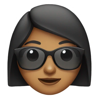 Girl with sunglasses sticker