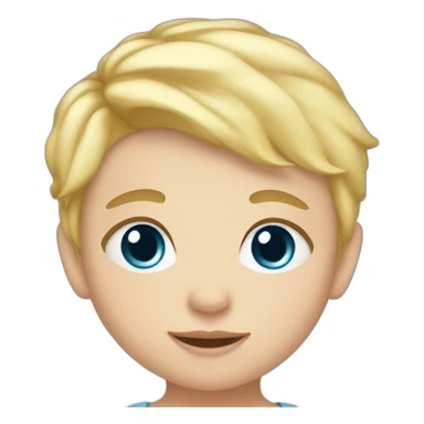 baby with blond hair and blue eyes  sticker