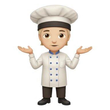 High resolution of   realistic full body chef distorted , no extra hybrid sticker