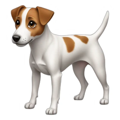 dog Jack Russell Terrier full body sticker