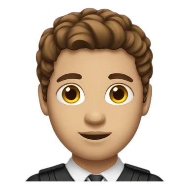 Law student with medium brown hair sticker