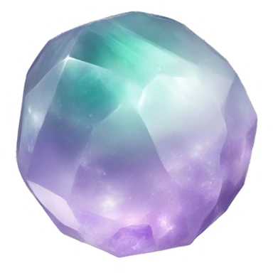 Pastel white fluorite crystal orb sticker